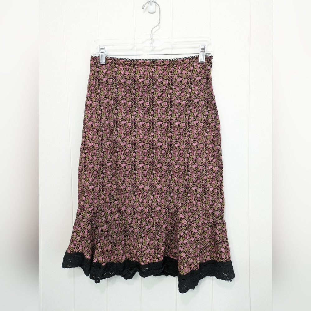 Vintage Y2K Betsey Johnson New York, floral Midi skirt